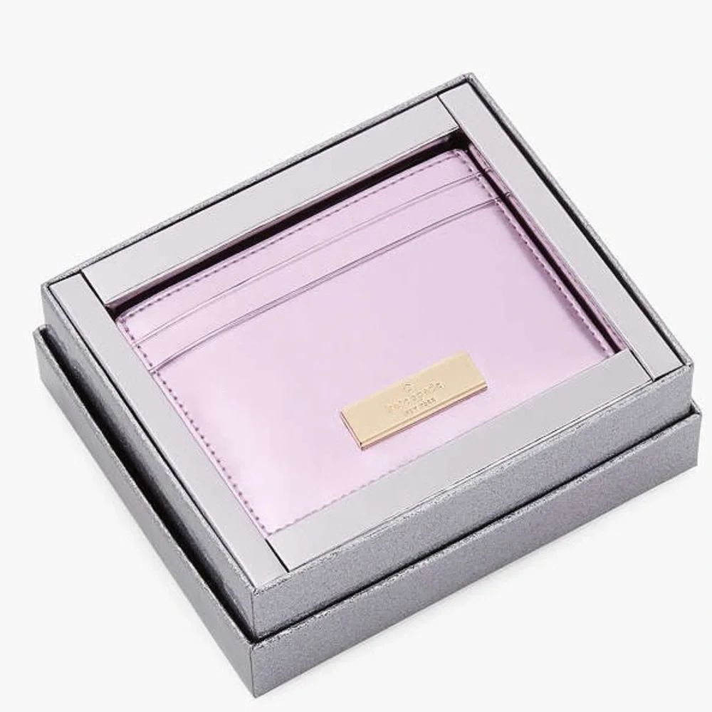 kate spade NWT/NIB! Kenzie Boxed Small Cardholder in Quartz Pink